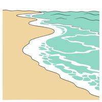 Serene beach waves seamless tile pattern with gentle rolling waves and soft golden sand concept as Gentle rolling waves meet soft golden sand in this serene seamless tile pattern c Clean Pro vector