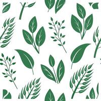 Seamless Greenery Elements concept as A seamless design featuring lush greenery and plants symbolizing a fresh start for New Year 2026 and a commitment to Zero Waste Perfec Clean Pro 2 vector