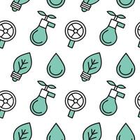 Simple flat design icon Conservation Efforts Tiles concept as Seamless tiles showcasing various conservation efforts such as water saving and energy efficiency flat illustration i Clean Pro vector