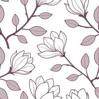 Shabby Chic magnolia seamless tile pattern with distressed magnolias and soft pastel accents on white background ideal for charming spaces concept as Distressed magnolias and soft Clean Pro vector