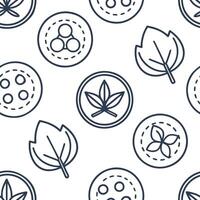 Simple flat design icon Organic Cotton Pattern Tiles concept as Seamless tiles featuring patterns made from organic cotton prints emphasizing eco friendly textile practices flat i Clean Pro 2 vector