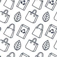 Simple flat design icon Reusable Bag Patterns Tiles concept as Seamless background tiles patterned with various designs of reusable bags promoting zero waste shopping habits flat Clean Pro 2 vector