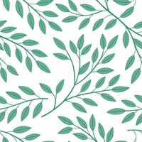 Simple leaf pattern seamless tile design with light green tones for a fresh spring aesthetic concept as Simple leaf motifs with light green tones create a fresh and minimalist seam Clean Pro vector