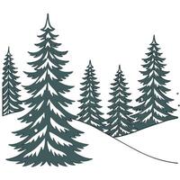 Snow covered pine trees seamless tile pattern with soft white snow and evergreen foliage concept as Soft white snow blankets evergreen pine trees in this seamless tile pattern perf Clean Pro vector