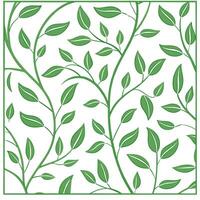 Soft green sprouts seamless tile pattern with delicate leaves representing natures rebirth and growth concept as Delicate soft green sprouts and leaves create a seamless tile patte Clean Pro vector