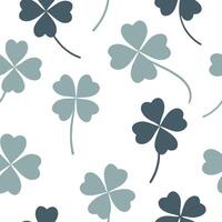 Soft pastel clover seamless pattern with subtle gradients and minimalistic design on white surface concept as Minimalistic soft pastel clovers with subtle gradients creating a sere Clean Pro vector