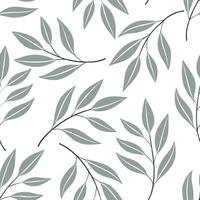 Soft pastel sage leaves seamless pattern with subtle gradients and minimalistic design on white surface concept as Minimalistic soft pastel sage leaves with subtle gradients creati Clean Pro vector