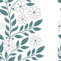 Soft pastel seamless tile pattern with delicate flowers and leafy accents for a calming garden look concept as Delicate flowers and leafy accents arranged seamlessly in soft pastel Clean Pro vector