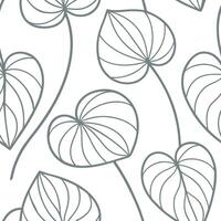 Soft pastel Pilea seamless pattern with subtle gradients and minimalistic design on white surface concept as Minimalistic soft pastel Pilea leaves with subtle gradients creating a Clean Pro vector