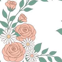 Soft pastel spring flowers seamless pattern with roses and daisies for a delicate home decor concept as Gentle roses and daisies in soft pastel tones seamlessly arranged for elegan Clean Pro 2 vector