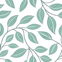 Soft pastel spring leaves seamless pattern with gentle curves and light green shades for calming spring designs concept as Calming spring leaves pattern with soft pastel hues and g Clean Pro vector