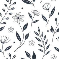 Soft spring nature seamless pattern with fine lines and minimalist botanical motifs for modern natural decor concept as Modern spring nature pattern with fine lines and minimalist Clean Pro vector