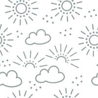 Soft spring sunshine seamless pattern with pastel colors and gentle rays for soothing serene backgrounds concept as Serene spring sunshine pattern with pastel colors and gentle ray Clean Pro vector