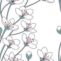 Soft summer flowers seamless pattern with pastel hues and gentle curves for calm soothing spring designs concept as Gentle summer flower pattern with pastel hues and soft curves id Clean Pro vector