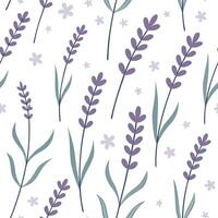 Soft summer seamless pattern with delicate lavender blooms and light airy textures for a calming effect concept as Calming summer pattern with lavender blooms and soft airy texture Clean Pro vector