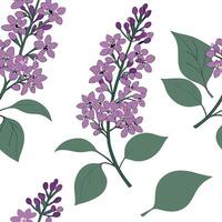 Soft watercolor spring flowers seamless pattern with lilacs and violets for calming spaces concept as Calming lilacs and violets painted in watercolor and arranged seamlessly for s Clean Pro vector