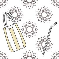 Sparklers and Zero Waste Elements in Watercolor concept as A seamless watercolor tile design that integrates sparklers with zero waste elements like cloth bags and metal straws sur Clean Pro vector