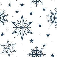 Sparkling Christmas stars and snowflakes seamless tile pattern with luminous winter accents concept as Luminous winter accents with sparkling Christmas stars and snowflakes create Clean Pro vector