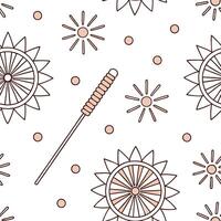 Sparklers and Zero Waste Elements Watercolor Tiles concept as A seamless watercolor tile design that combines sparklers with zero waste elements like metal straws beeswax wraps and Clean Pro vector