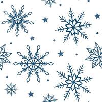 Sparkling snowflakes and icy crystals seamless tile pattern with cool blue tones concept as Sparkling snowflakes and icy crystals create a seamless tile pattern with cool blue tone Clean Pro vector