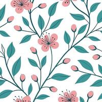 Spring floral seamless pattern with soft petals and light pastels for a gentle soothing design concept as Gentle spring floral pattern featuring soft petals and light pastel colors Clean Pro vector