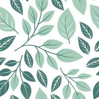 Spring leaves seamless pattern with soft gradients and green tones for fresh natural designs concept as Seamless pattern featuring soft gradient spring leaves in varying shades of Clean Pro vector
