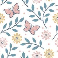Spring pastel seamless tile pattern featuring soft pinks blues and yellows for calm serene spaces concept as Gentle pastel shades of pink blue and yellow arranged in a seamless spr Clean Pro vector
