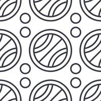 Striped circle tile pattern with horizontal lines running through circles on white surface for graphic interest concept as Horizontal striped circles adding graphic interest to a s Clean Pro vector