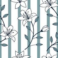 Subtle summer seamless pattern with light stripes and gentle flower details for a refined elegant style concept as Refined summer pattern with light stripes and subtle flower detai Clean Pro vector