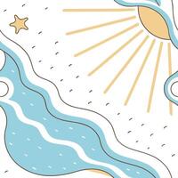Sunny beach seamless tile pattern with soft sand gentle waves and bright sun rays concept as Soft sand gentle waves and sun rays create a sunny beach seamless tile pattern evoking Clean Pro vector