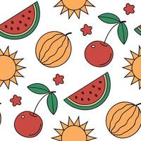 Symbolic Elements concept as Design a seamless background featuring cartoon style symbolic elements of Yalda Night such as sun motifs and seasonal fruits for a vibrant look in Ph Clean Pro vector