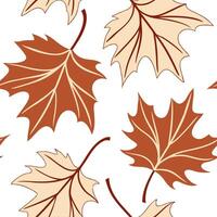 Thanksgiving leaves seamless pattern with rich autumn colors of red orange and yellow for a warm harvest inspired look concept as Warm Thanksgiving pattern with red orange and yell Clean Pro 2 vector
