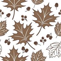 Thanksgiving leaves seamless pattern with rich autumn colors of red orange and yellow for a warm harvest inspired look concept as Warm Thanksgiving pattern with red orange and yell Clean Pro 6 vector