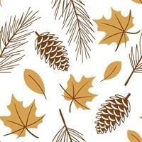 Thanksgiving leaves seamless pattern with rich autumn colors of red orange and yellow for a warm harvest inspired look concept as Warm Thanksgiving pattern with red orange and yell Clean Pro 8 vector