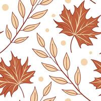 Thanksgiving leaves seamless pattern with rich autumn colors of red orange and yellow for a warm harvest inspired look concept as Warm Thanksgiving pattern with red orange and yell Clean Pro 7 vector