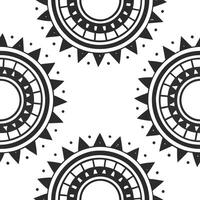 Tribal patterns seamless design with ancient symbols and distressed textures for a rugged time honored look concept as Rugged tribal patterns with ancient symbols and distressed te Clean Pro vector