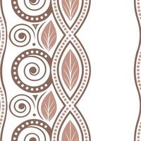 Tribal patterns seamless design with delicate swirls and soft earthy hues for a refined elegant cultural look concept as Delicate tribal patterns with swirls and earthy hues perfec Clean Pro vector