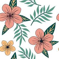Tropical Anemone seamless pattern with vibrant colors and exotic elements on white concept as Vibrant tropical Anemone flowers with exotic elements forming lively seamless pattern Clean Pro vector