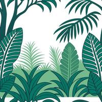 Tropical rainforest seamless tile pattern with dense foliage and vibrant floral accents for exotic home settings concept as Dense foliage and vibrant floral accents create tropical Clean Pro 2 vector