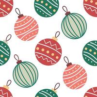 Upcycled Fabric Christmas Ornaments concept as A seamless minimal background featuring a repeating pattern of Christmas ornaments made from upcycled fabric scraps in various colors Clean Pro 2 vector