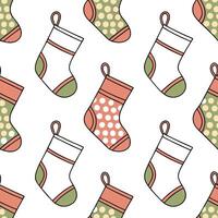 Upcycled Fabric Christmas Stocking concept as A seamless minimal background featuring a repeating pattern of Christmas stockings made from upcycled fabric scraps in various colors Clean Pro 2 vector
