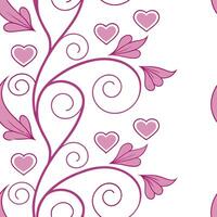 Valentine hearts and cupids seamless tile pattern with playful elements and bright pink tones for cheerful decor concept as Playful hearts and cupids with bright pink tones arrange Clean Pro 3 vector