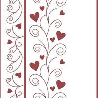 Valentine love letters seamless tile pattern with romantic scripts and heart accents for sentimental decor concept as Romantic scripts and heart accents arranged seamlessly for sen Clean Pro vector