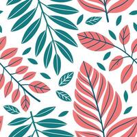 Vibrant spring leaves seamless pattern with bold shapes and bright shades for energetic spring designs concept as Energetic seamless spring leaves pattern featuring bold shapes and Clean Pro vector
