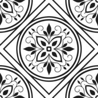 Vintage floral frame seamless tile pattern with intricate designs and classic elegance concept as Intricate vintage floral frames create seamless tile patterns adding classic elega Clean Pro vector