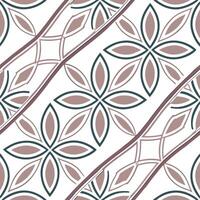 Vintage inspired retro geometric seamless tiles muted tones on white background perfect for elegant spaces concept as Creating vintage inspired seamless tile with retro geometric p Clean Pro vector
