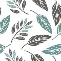 Vintage inspired sage leaves seamless pattern with muted colors and distressed textures on white concept as Muted color vintage sage leaves with distressed textures creating a time Clean Pro vector