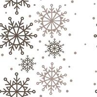 Vintage inspired snowflake seamless tile pattern with ornate details and muted colors concept as Vintage inspired snowflakes with ornate details and muted colors create a seamless Clean Pro vector