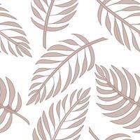 Vintage tropical leaves seamless tile pattern with distressed leaf illustrations and muted color palette ideal for retro kitchens concept as Distressed leaf illustrations with mute Clean Pro vector