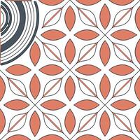 Vintage tile seamless pattern featuring geometric shapes and bold colors inspired by 80s retro design concept as Retro inspired geometric tile pattern with bold colors perfect for Clean Pro vector